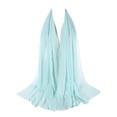 thumbnail image 1 of Yigetop 47 Women Plain Bubble Chiffon Scarf Hijab Wrap Printe Shawls Headband Muslim Hijabs Hot Sale Cotton and Linen Scarf Head Scarf Muslim, 1 of 2