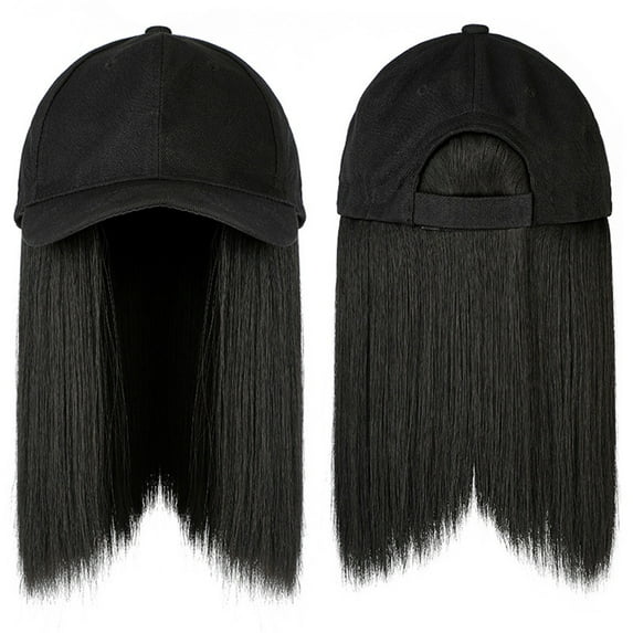 Yigetop A Baseball Cap Hair Straight Hair Hairstyle Adjustable Wig Hat Attached Long Hair Hot Sale Wig