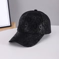 thumbnail image 1 of Yigetop Adjustable Breathable Baseball Cap for Women Men Sequins Casual Sports Cap Sun Hat Black, 1 of 3