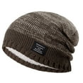 thumbnail image 1 of Yigetop Beanies Women Men's and Women's Woolen Knitted Hats with Thick Winter Warm Head Circumference Knit Hats for Women Khaki One Size, 1 of 2