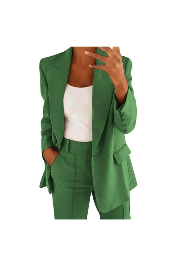Blazer Dress for Women Women's Elegant Sporty Summer Fitted Jacket Suit Jacket Business Oversize Elegant Spring Thin Transition Jacket Jacket Short Spring Blazer Women 2025 Army Green L