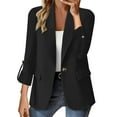 thumbnail image 1 of Yigetop Blazers for Women! Women's Casual Business Casual formal Long Sleeved Jacket Light Spring Summer Cardigan Women Blazer Black L, 1 of 5