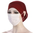 thumbnail image 1 of Yigetop Bonnet Muslim Hijab Undercap with Ear Hole Underscarf inner Cap Jersey Hijabs Bonnet Caps Turban Under Cap with Ear Cut Outs for Headphones Hats Hijab Cap Wine One Size, 1 of 1