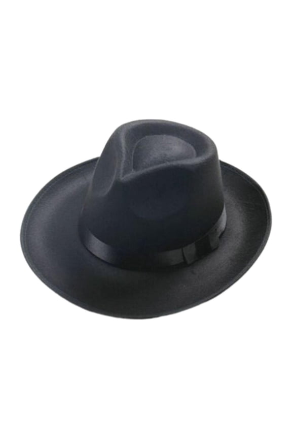 Brown Fedora Hat Jazz Cap Retro Cap Flat Side Sun Hat Bow Cap Four Seasons Available Black Fedora Hat for Men Black A