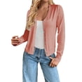 thumbnail image 1 of Yigetop Cardigans for Women Trendy Women's V Neck Button Knit Cardigan Sweater Jacket Cardigan Lightweight Sweaters for Women Pink S, 1 of 6