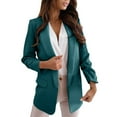 thumbnail image 1 of Yigetop Casual Blazer for Women Womens Blazer Open Front Fashion Long Sleeve Business Work Casual Suit Jackets Lightweight Notched Collar Cardigan Work Blazers for Women Green L, 1 of 4