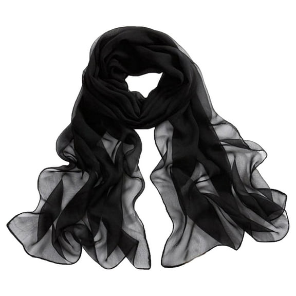 Yigetop Chiffon Scarf Womens Solid Color Chiffon Silk Scarf Candy Color Scarf Scarves for Women Lightweight B One Size