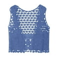 thumbnail image 1 of Yigetop Crochet Vest for Women, Women's Crochet Top Lace Vest Crewneck Crochet Hollow Out Cover Up Summer Going Out Tops Going Out Tops for Women Blue one Size, 1 of 4