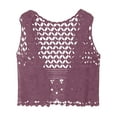 thumbnail image 1 of Yigetop Crochet Vest for Women, Women's Crochet Top Lace Vest Crewneck Crochet Hollow Out Cover Up Summer Going Out Tops Going Out Tops for Women Purple one Size, 1 of 4