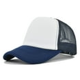 thumbnail image 1 of Yigetop Dark Blue Mens and Womens Sponge Color Matching Simple Casual Peaked Cap Travel Holiday Sports Baseball Cap Hot Sale Hat, 1 of 4