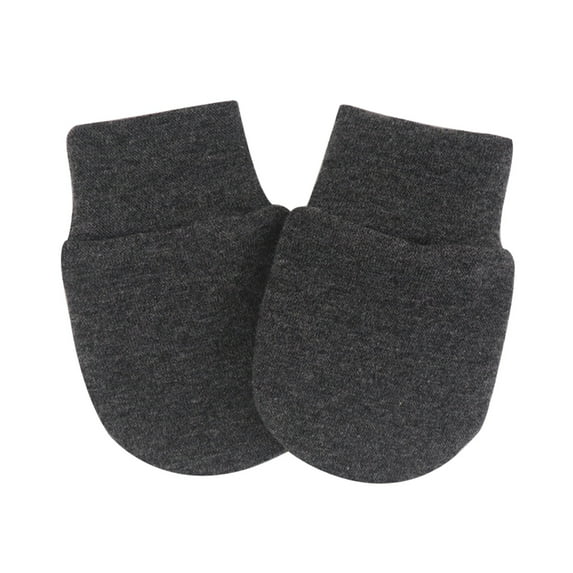 Yigetop Dark Gray Newborn Baby Mittens Infant Toddler Gloves No Scratch Mittens Unisex Cotton Gloves for 0-6 Months Baby Boys Girls Hot Sale 1 Pair Of Gloves