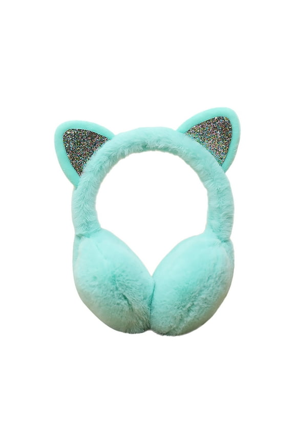 Ear Muffs for Winter Women Soft Cat Earmuffs Women Winter Warm Ear Winter Warm Ear Women Classic Fleece Unisex Winter Warm Earmuffs Cold Weather Home Color Cute Earmuffs Mint Green One Size