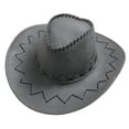 thumbnail image 1 of Yigetop Fedora Hats for Men Women Men Summer Western Cowboy Hat Shapeable Wide Brim Sun Hat Fedora Hat Grey One Size, 1 of 4