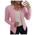 thumbnail image 1 of Yigetop Fitted Blazers For Women Women Fashion Casual Solid Long Sleeve Open Front Notched Collar Suit Cardigan Office Ladies Jacket Coat Womens Blazer Pink 2XL, 1 of 6