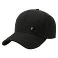 thumbnail image 1 of Yigetop Fitted Hats for Men Men Hat Baseball Cap Casual Versatile Cap Outdoor Sunshade Sunscreen Hat Hats for Men Black1 one Size, 1 of 7