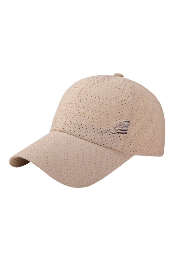 Fitted Hats for Men New Summer Outdoor Unisex Mesh Patchwork Baseball Cap Sun Hat Baseball Caps Trucker Hat Khaki One Size