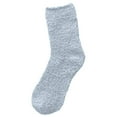 thumbnail image 1 of Yigetop Fuzzy Socks for Women Women's Solid Color 1 Pair Plush Socks Winter Solid Color Thickened Floor Sleeping Plush Socks Slipper Socks for Women Light Blue A, 1 of 4