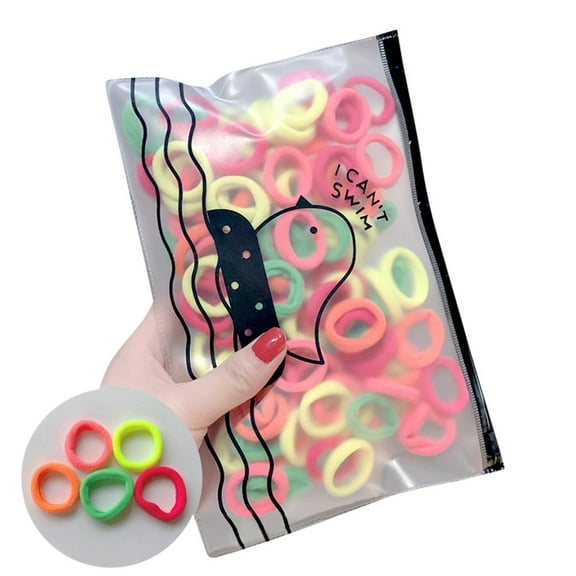 Yigetop Hair Ties for Women 50/100 Pcs Girls Colorfull Elastic Hair Bands Kids Ponytail Rubber Accessories Elastic Hair Ties S One Size
