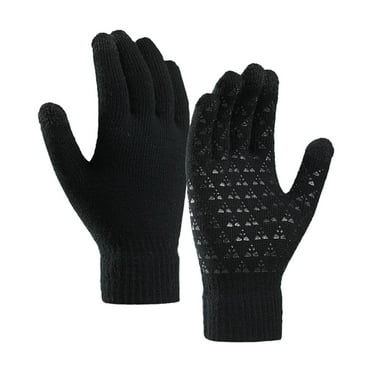 Yigetop Hand Warmers Gloves Winter Upgraded Touch-Screen Anti-Slip Gloves Elastic Cuff Thermal Soft Knit Lining Gloves for Men Women Winter Gloves Black One Size