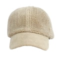thumbnail image 1 of Yigetop Hats for Women Fashionable Faux Lamb Wool Baseball Cap for Men Women Teddy Fleece Sports Hats Warm Winter Outdoor Travel Gift Womens Baseball Caps Beige One Size, 1 of 4