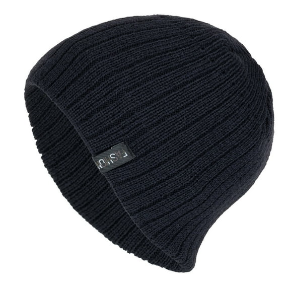 Yigetop Hats for Women Outdoor Winter Adult Neutral Keep Warm Printing Hats Plush Knitted Woolen Hat Womens Beanie Navy One Size