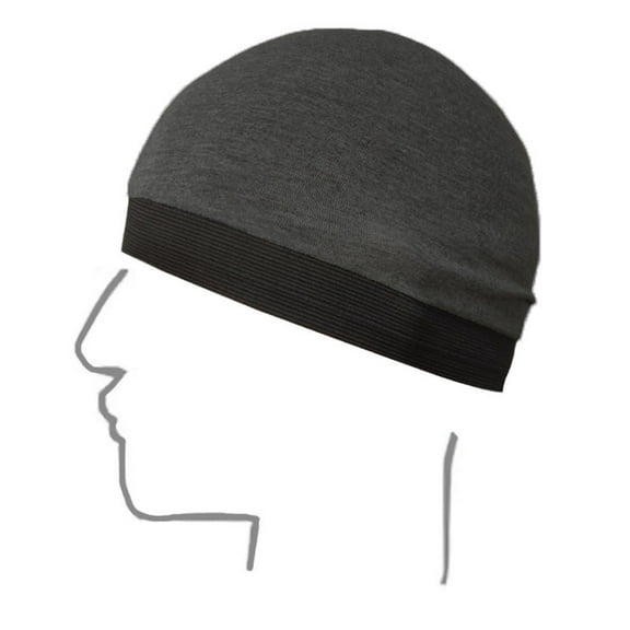 Yigetop Head Caps for Women Adult Headband Breathable Base Wig Cap Dome Cap Wide Edge Elastic Shaping Round Hat Summer Sweat Wicking Beanie Cap Hat Sleep Hat for Women Dark Gray One Size