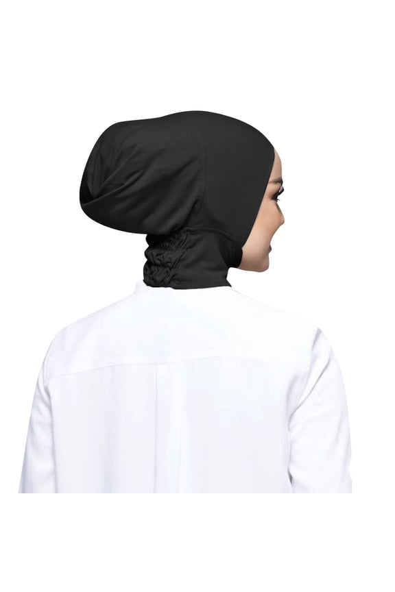 Clearance! Yigetop Women's Headscarf Women Casual Solid Color Elastic Cap High Stretch Womens Muslim Bib Hijab Black, One Size