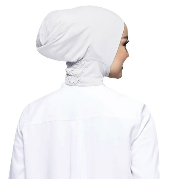 Yigetop Head Scarf for Women's Hair Women Casual Solid Color Elastic Cap High Stretch Womens Muslim Bib Hijab Muslim Head Scarf for Women White one Size