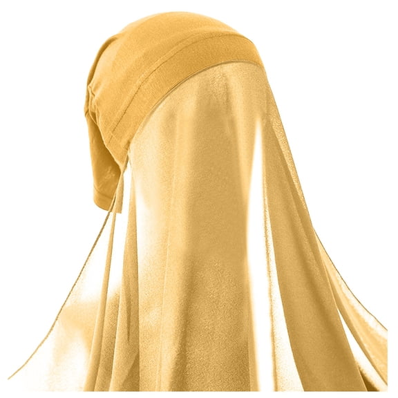 Yigetop Head Scarf for Women's Hair Women's Soft Chiffon Long Scarf Shawl Fashion Muslim Hijab Wrap Hijab Beanie for Women L one Size