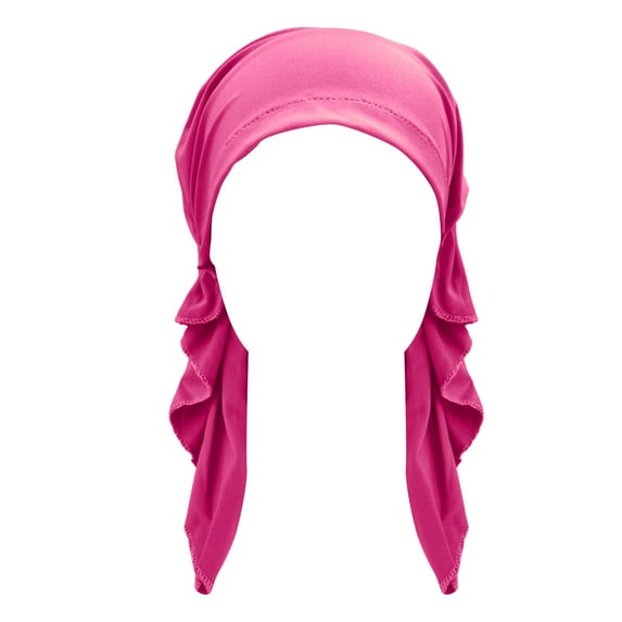 Yigetop Hijab Scarf for Women Cancer Head Hat Cap Ethnic Bohemian Pre Tied Braid Hair Cover Wrap Turban Headwear Hat Head Wraps for Women Red One Size