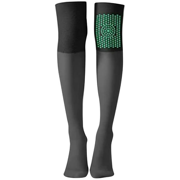 Yigetop Over The Knee Socks for Women Mugwort Moxa Velvet Self Heating Air Conditioned Stocks Anti Hooking Non Sslip Thin Knee Pads Knee Pads Leg Shapers Elastic Stockings Comfy Socks Black One Size