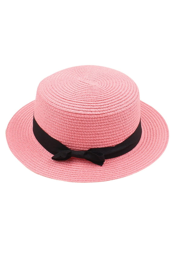 Ladies Hats Ladies Women's Summer Solid Hat Top Sun Visor Sun Straw Beach Hat Straw Hat Purple One Size