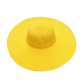 thumbnail image 1 of Yigetop Ladies Hats Summer Hats for Women Wide Bongrace Women Straw Beach Hat Little Girl Sun Cap Foldable Ladies Hats Straw Hat Yellow One Size, 1 of 3