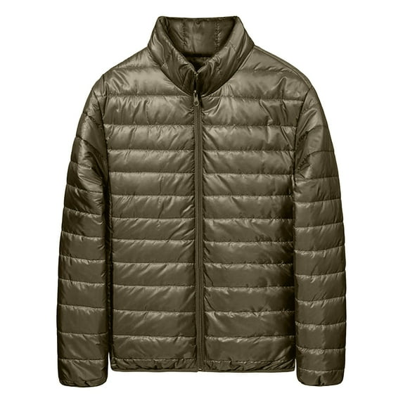 Yigetop Light Jackets for Women, Hot Winter Lightweight and Comfortable Men's Hooded Down Jacket Womens Fall Jacket Blackish Green 2XL