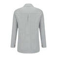 thumbnail image 1 of Yigetop Linen Shirts for Women, Ladies Casual Spring Summer Cotton Linen Lapel Tie Pocket Long Sleeve Shirt Button Down Shirts for Women Grey 4XL, 1 of 9