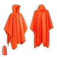 thumbnail image 1 of Yigetop Ponchos for Women, Hooded Portable Rain Poncho for Hiking Camping Fishing Ponchos Adult orange A, 1 of 3