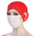 thumbnail image 1 of Yigetop Red Muslim Hijab Undercap With Ear Hole Underscarf Inner Cap Jersey Hijabs Bonnet Caps Turban Under Cap With Ear Cut Outs for Headphones Hats Hot Sale Hat, 1 of 1