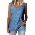 thumbnail image 1 of Yigetop Sequin Tank Tops for Women, Womens Summer Fashion Sequin Tops Neck Sequin Sleeveless Tanks Tops Blouses Sparkly Tops for Women Light Blue M, 1 of 6