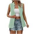 thumbnail image 1 of Yigetop Sleeveless Cardigans for Women! Women's Sleeveless Jackets Cardigan Waistcoat Work Vest Tops Long Vest for Women Sleeveless Green2 L, 1 of 2