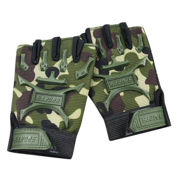 Yigetop Snow Gloves Children Sport Gloves for Training Gloves with Wrist Support for Fitness Fingerless Gloves for Women Army Green M