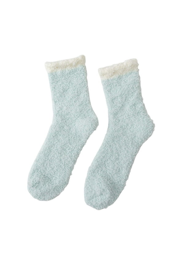 Socks for Women Fuzzy Socks for Women with Grips Plush Fuzzy Socks Sleep Cozy Socks Sleep Socks Winter Soft Fluffy Sock Gifts for Women Green One Size