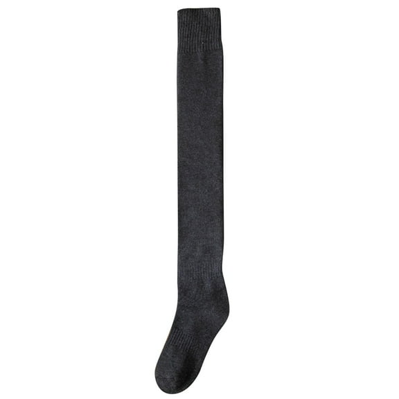 Yigetop Socks for Women Women's Winter Thickening Warm Medium Length Over Knee Socks Keep Warm Sock High The Knee Lightweight indoors Socks Boot Socks for Women Dark Gray One Size