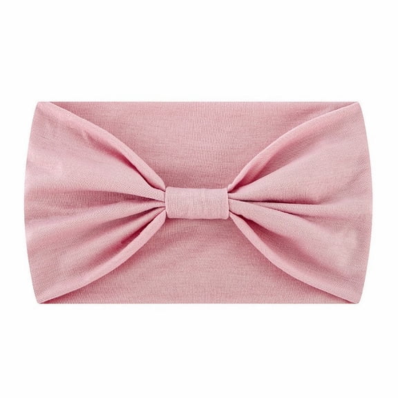 Yigetop Stretchy Headbands for Women Wide Headbands for Women Black Headwrap Boho African Yoga Turban Solid Color Headband for Washing Face Pink one Size