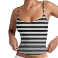 thumbnail image 1 of Yigetop Striped Tank Top Women Stripes Ladies Crop Tank Tops Outerwear Lingerie Female Camisole Tube Top Cute Tank Tops Black L, 1 of 4