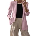 thumbnail image 1 of Yigetop Suit Jackets for Women, Turn Down Collar Tie Up Women Elegant Lady Long Sleeve with Belt Professional Blazers for Women Pink 5XL, 1 of 6