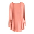 thumbnail image 1 of Yigetop Summer Cardigan, Women's Summer Cardigan Female Thin Long Sleeved Shawl Versatile Small Jacket Cotton Clothes Air Conditioning Shirt Large Size Light Cardigans for Women Summer Pink L, 1 of 7