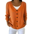 thumbnail image 1 of Yigetop Sweaters for Women, Women's Casual Autumn Knitted Cardigan Fall Sweater Cardigans for Women Trendy orange XL, 1 of 1
