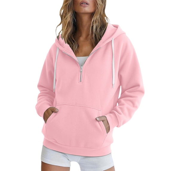 Yigetop Sweatshirt for Women Fall Winter Hoodie Tops Long Sleeve Shirts Oversized Lightweight Soft Casual Pullover Pink 3XL