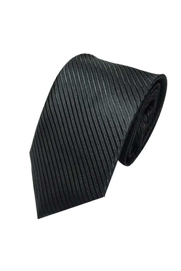 Tie Mens Classic Jacquard Woven Striped Necktie Men's Tie Party Wedding Tie Mens Ties Black One Size