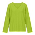 thumbnail image 1 of Yigetop Tshirt for Women Loose Lightweight Long Sleeve Pullover Versatile Spring Autumn Casual Top Green S, 1 of 2